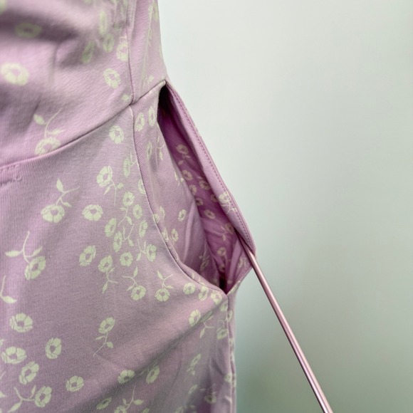 Pact Lilac Floral Tie Back Cutout Sundress Large Cottage Garden Spring Summer - Picture 6 of 10